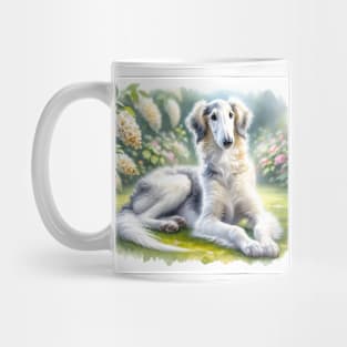 Watercolor Borzoi Puppies - Cute Puppy Mug